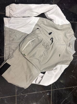 Chándal Lacoste Gris y Blanco