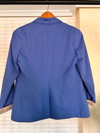 Americana azul Bershka con forro estampado