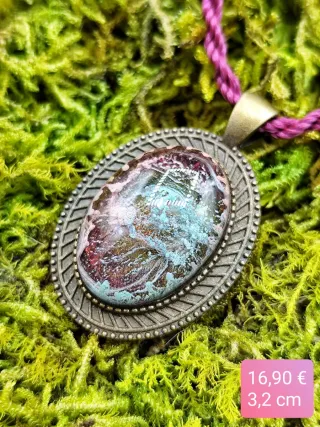 Colgante Resina Handmade Galaxia Multicolor