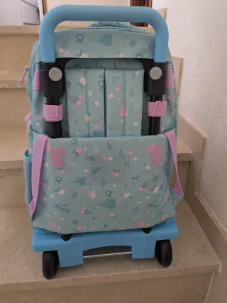 Mochila Ruedas Frozen II Niña Azul Claro