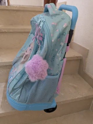 Mochila Ruedas Frozen II Niña Azul Claro