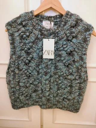 Chaleco Zara Hilo Metalizado Talla 13-14