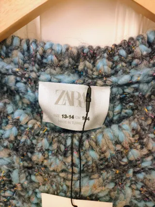 Chaleco Zara Hilo Metalizado Talla 13-14