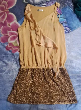 Vestido Tintoretto mujer dorado