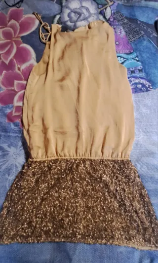 Vestido Tintoretto mujer dorado