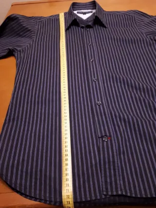 Camisa Tommy Hilfiger Rayas azul y gris