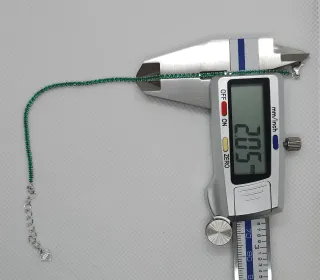 Pulsera Riviere Plata 925 con Piedras Verdes