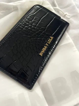 Bimba y Lola Cartera Negro Dorado nueva billetera