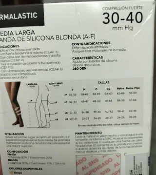 Medias Farmalastic Compresión Fuerte 30-40.T. G