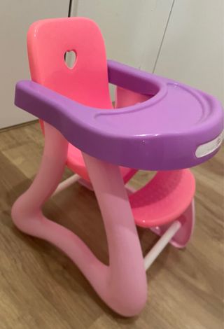 Trona de juguete rosa y morada