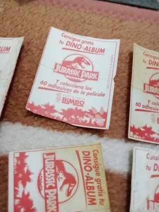 9 Cromos Jurassic Park Dino-Album Bimbo