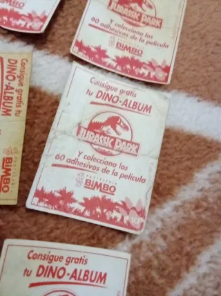9 Cromos Jurassic Park Dino-Album Bimbo