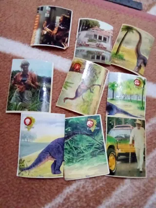 9 Cromos Jurassic Park Dino-Album Bimbo