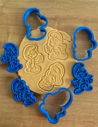 Set 3 formine biscotti Puffi