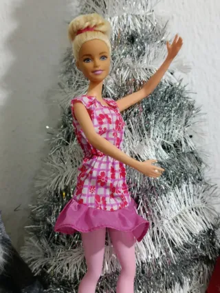 Barbie Bailarina Vestido Rosa Flores