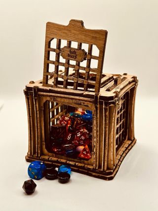 Jaula para dados de madera