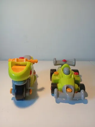 Coche y moto de construcción