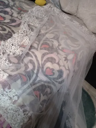 Velo de Novia Largo Encaje Blanco