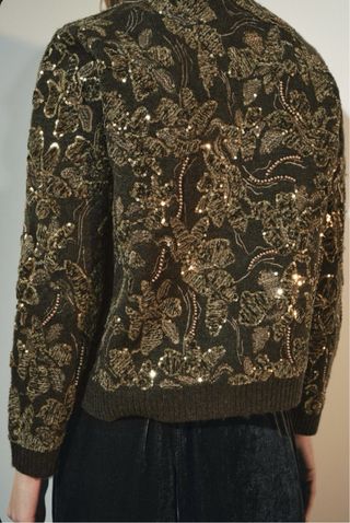 Cárdigan de punto lentejuelas