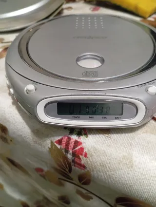 Lettore CD Portatile Grigio Argento