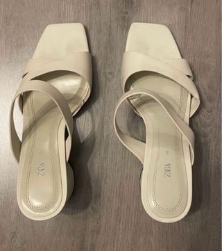 Sandalias Zara Piel Beige