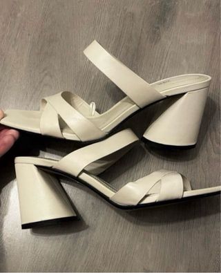 Sandalias Zara Piel Beige