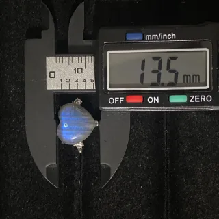 Anillo Corazón Labradorita Plata