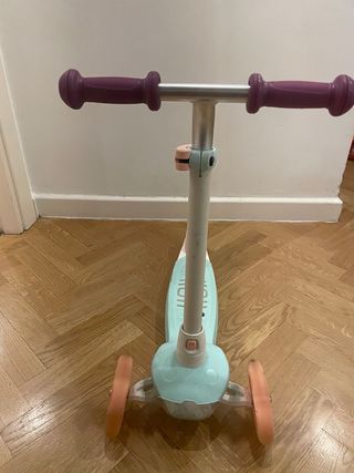 Patinete Oxelo 3 ruedas azul y rosa