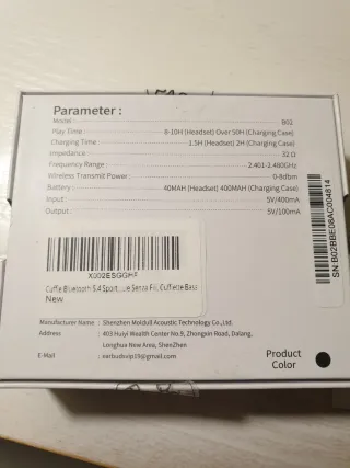 Cuffie Auricolari B02 Bluetooth Wireless