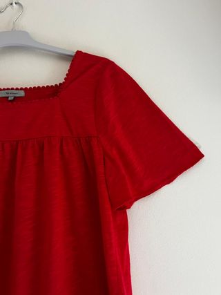 Blusa TEX Woman Roja Talla L Bordada