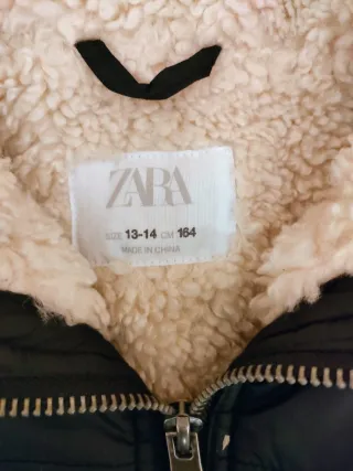 Chaleco Zara Borreguillo Negro Talla 13-14