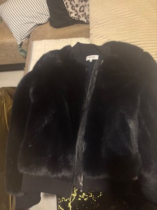 Giacchetta in pelo nero taglia L