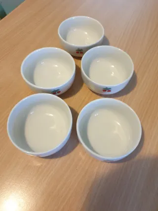 5 Ciotoline Richard Ginori Porcellana Ciliegie