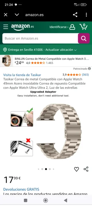 Correa de metal para Apple Watch