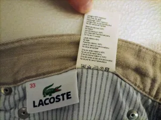 Pantalón Lino Lacoste Beige Talla 33