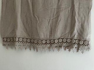Blusa M Encaje Crochet Guipur Boho Beige