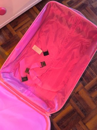 Maleta infantil con ruedas rosa