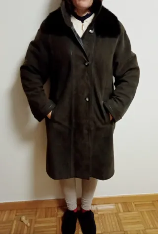 Cappotto vintage verde da donna