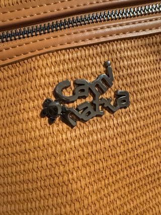 Bolso Caminatta Marrón Tejido Correa Multicolor