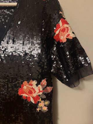Vestito nero con paillettes 'Zara'