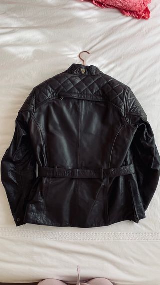 Giubbotto in pelle vintage Triumph nero
