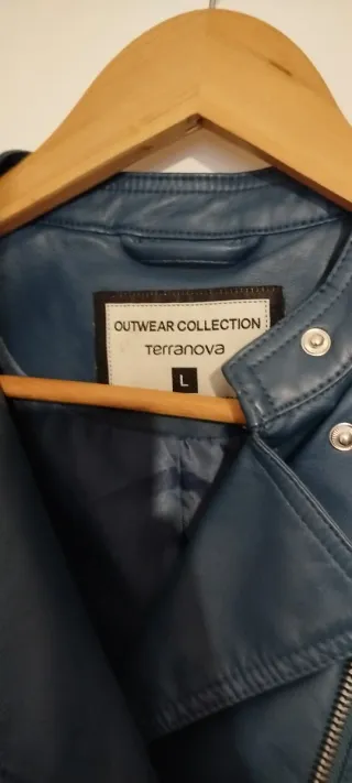 Giacchino ecopelle donna blu