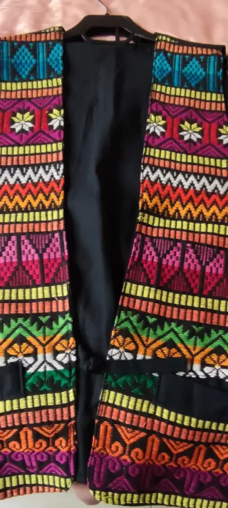 Chaleco y mochila bordados estilo mejicano origina