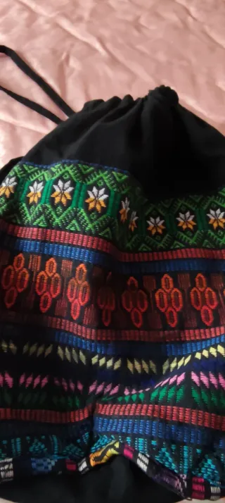 Chaleco y mochila bordados estilo mejicano origina