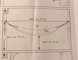 Amaca sospesa per giardino con sdraio