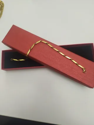 BRACCIALE UOMO MAGLIA PRISMA PLACCATO ORO 18 Kt