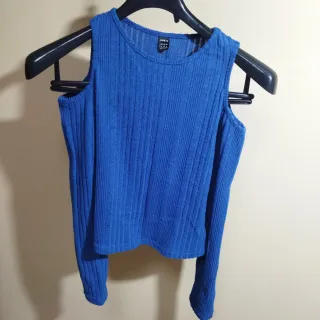 Jersey SHEIN azul frío hombros M