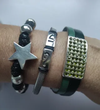 Pulseras Plata de Ley con Piedras Verdes