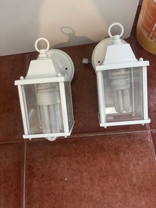 Faretti da terrazza bianchi e trasparenti