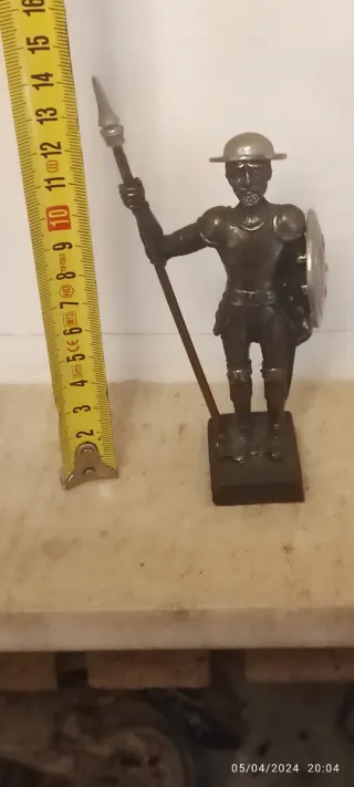 Figura Don Quijote Bronce Plateado